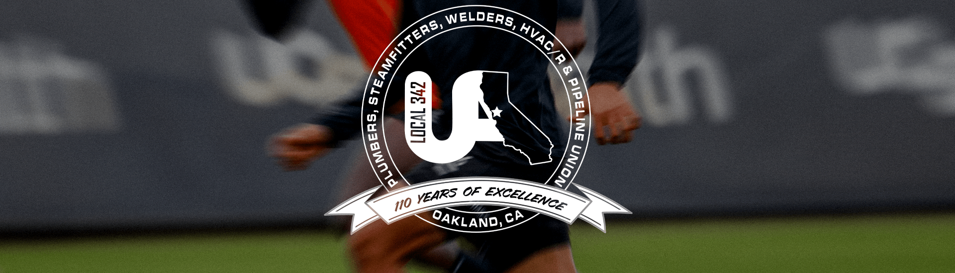 Graphic with a logo lockup of UA Local, Oakland Roots, and Oakland Soul.