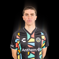 Ali Elmasnaouy wearing an Oakland Roots SC Primary Kit.