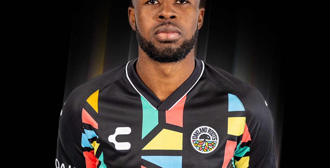 Image of Kai Greene wearing the Oakland Roots SC 2025 Primary Kit