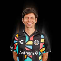 Jürgen Damm headshot while wearing an Oakland Roots SC First kit.