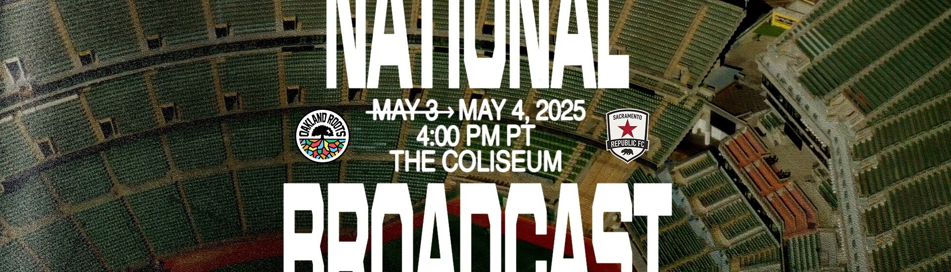 Oakland Roots SC National Broadcast CBS Sacramento Republic FC