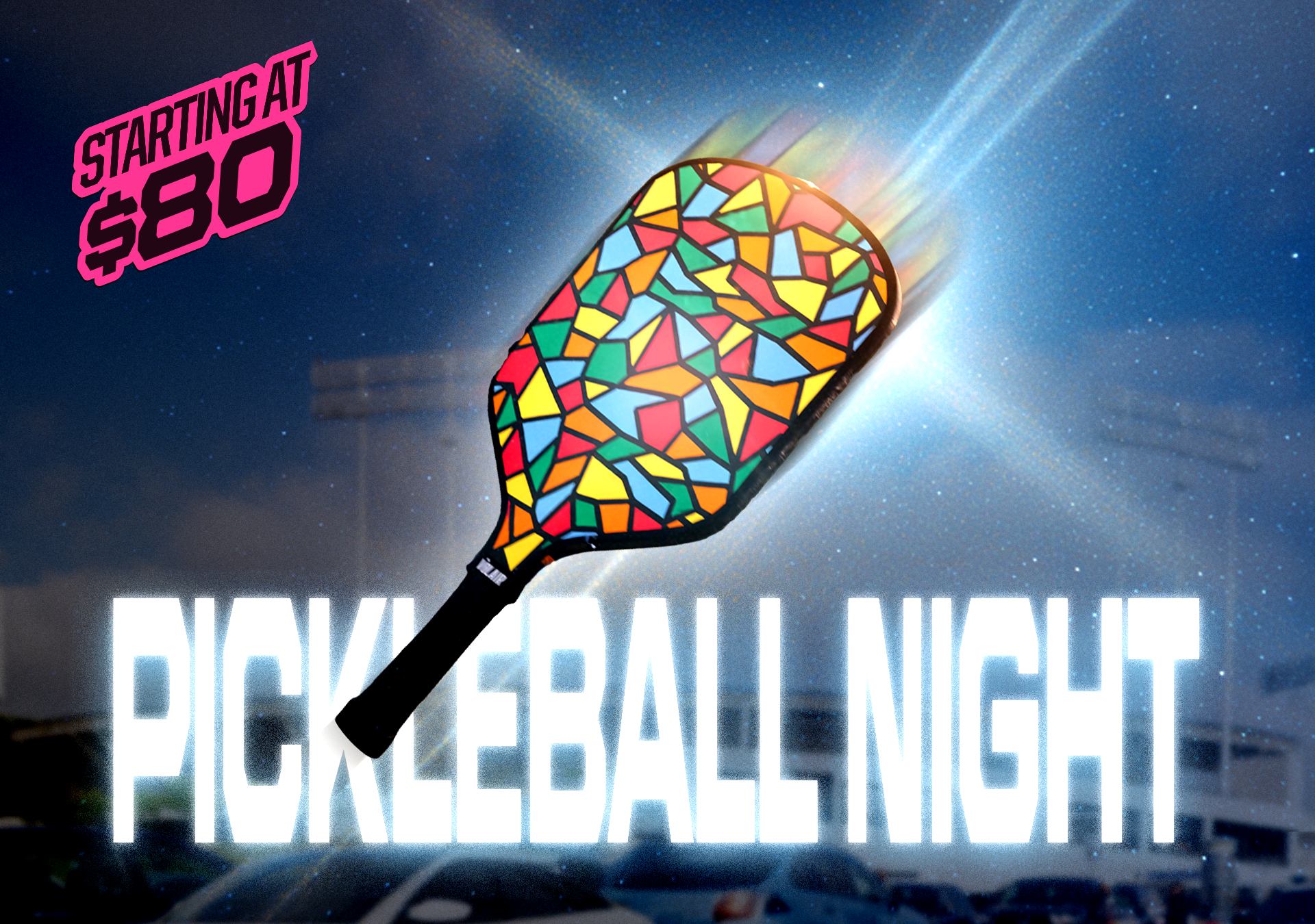 Pickleball Night Graphic