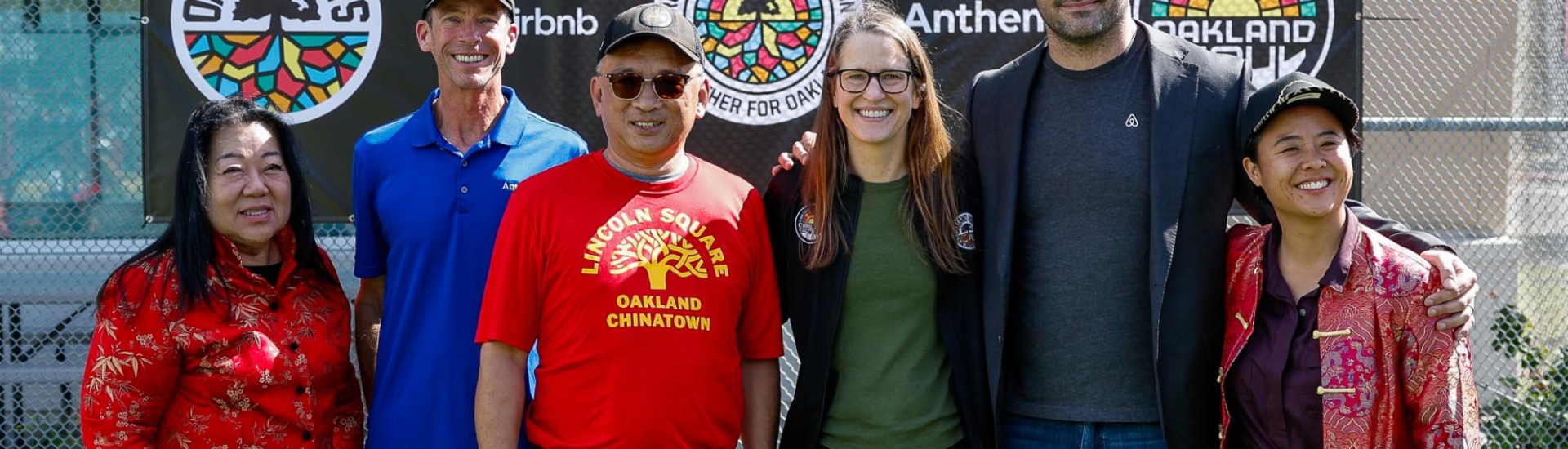 Lincoln Square Park unveiling with Airbnb, Anthem Blue Cross, and Oakland Roots and Soul Foundation.